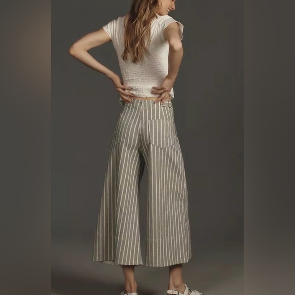 Anthropology Pilcro Foxglove Mid-Rise Flare Pants